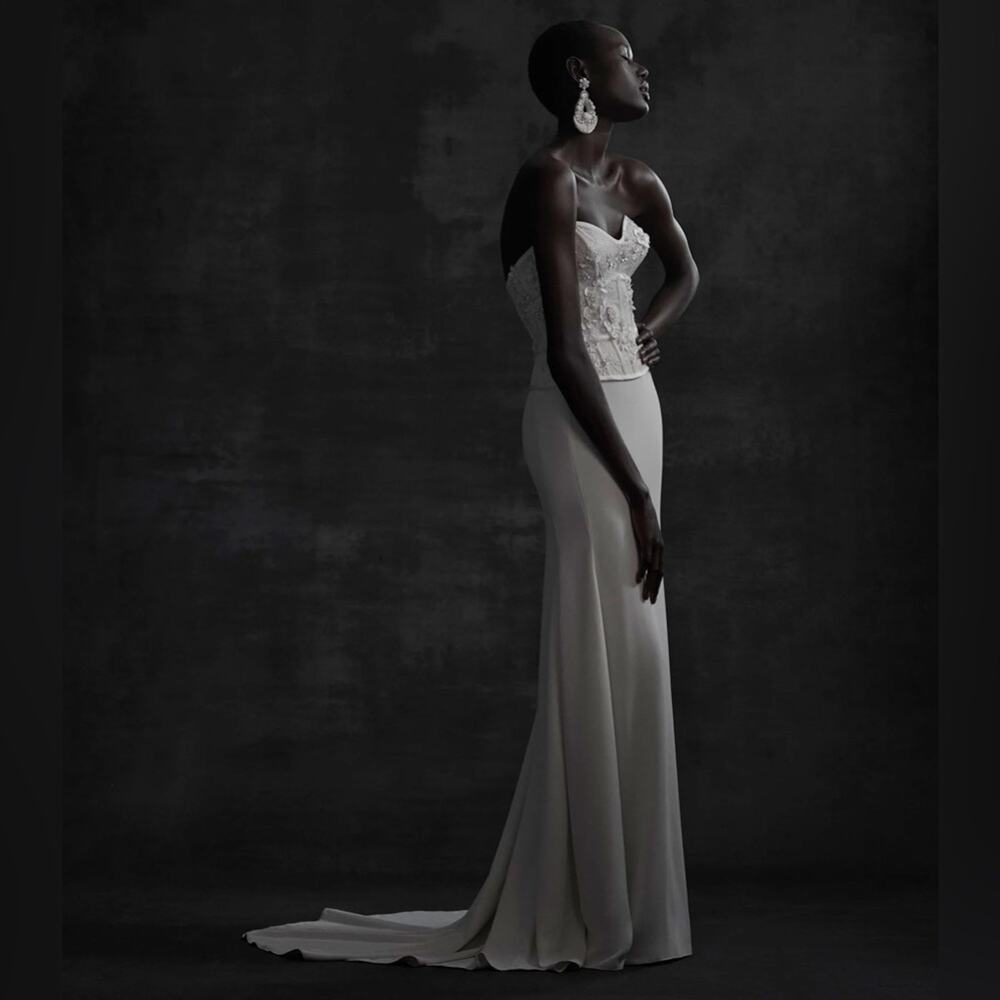 BHLDN Elegant Off-White Bustier Top Bridal/Wedding